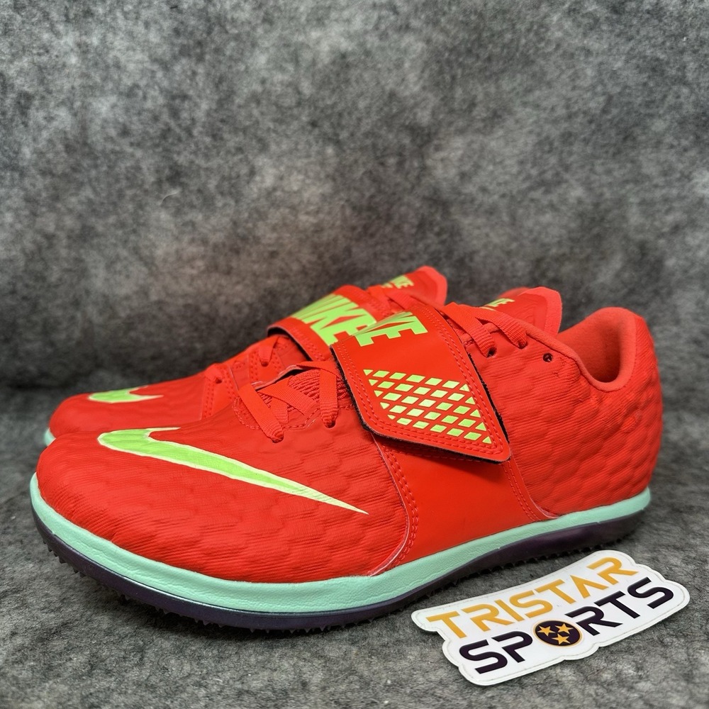 Nike High Jump Elite Track Shoes Mens Size 4.5 Bright Crimson Lime FZ9636-600
